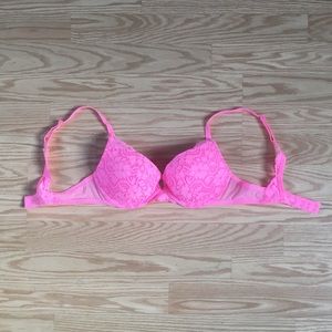 Xhiliration Padded Lace Bra Pink